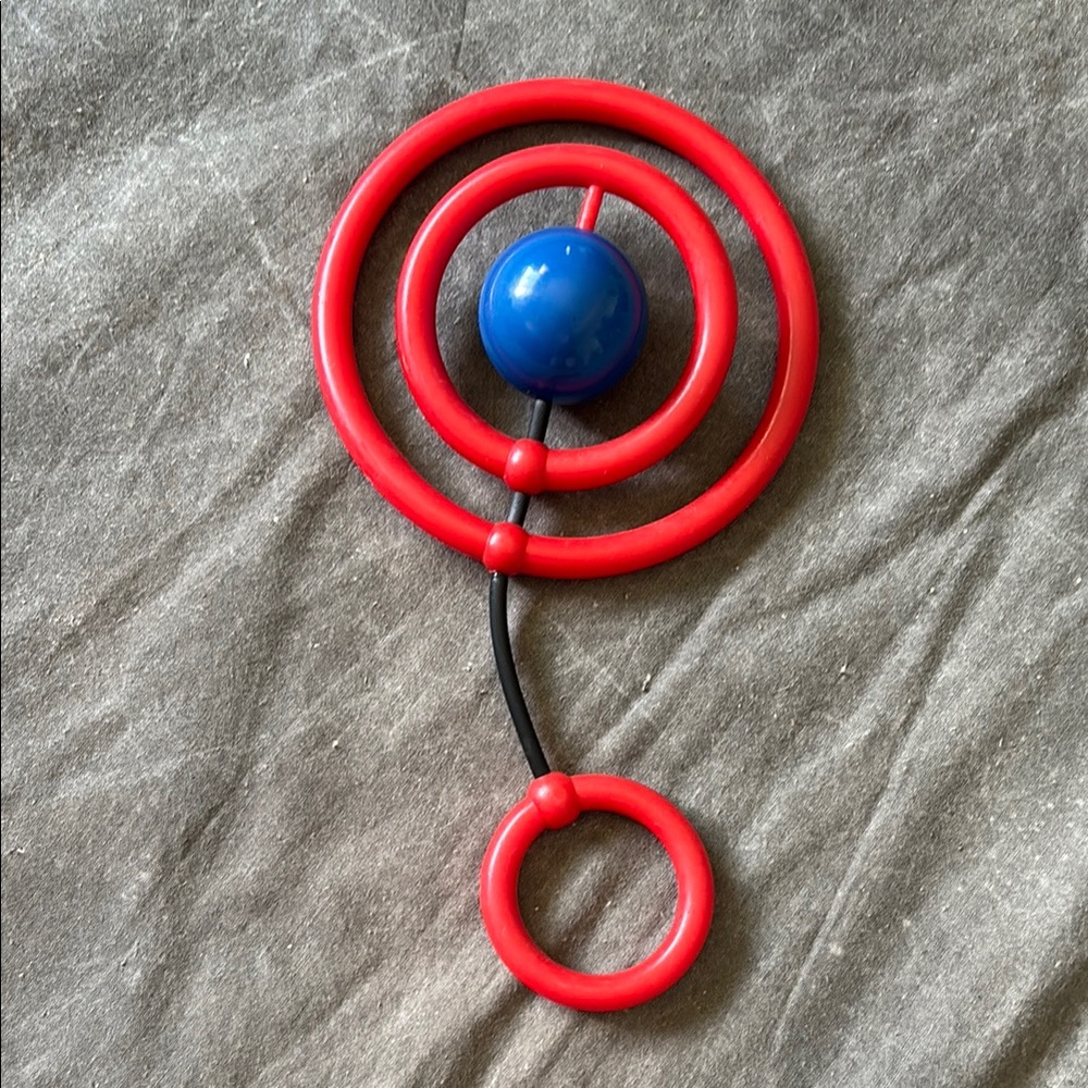 Vintage Red rings rattle Johnson and Johnson Made in the USA